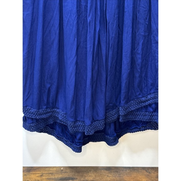Poupette St Barth Sasha Mini Dress Women's Large Navy Blue Beach Light Airy